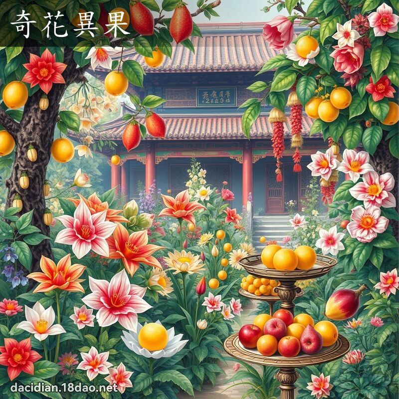 奇花異果 - 國語大辭典配圖