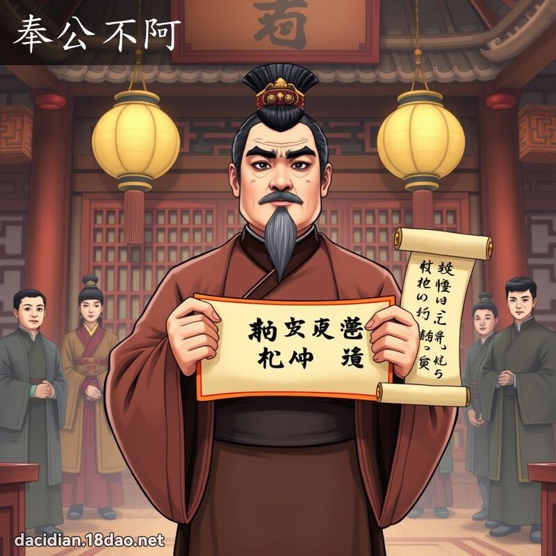 奉公不阿 - 國語大辭典配圖