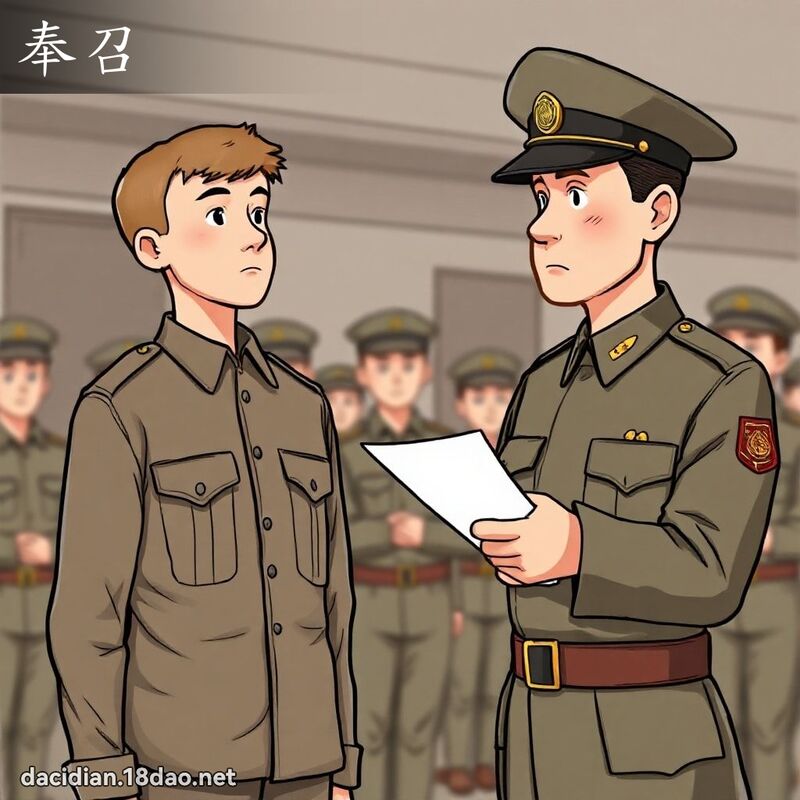 奉召 - 國語大辭典配圖