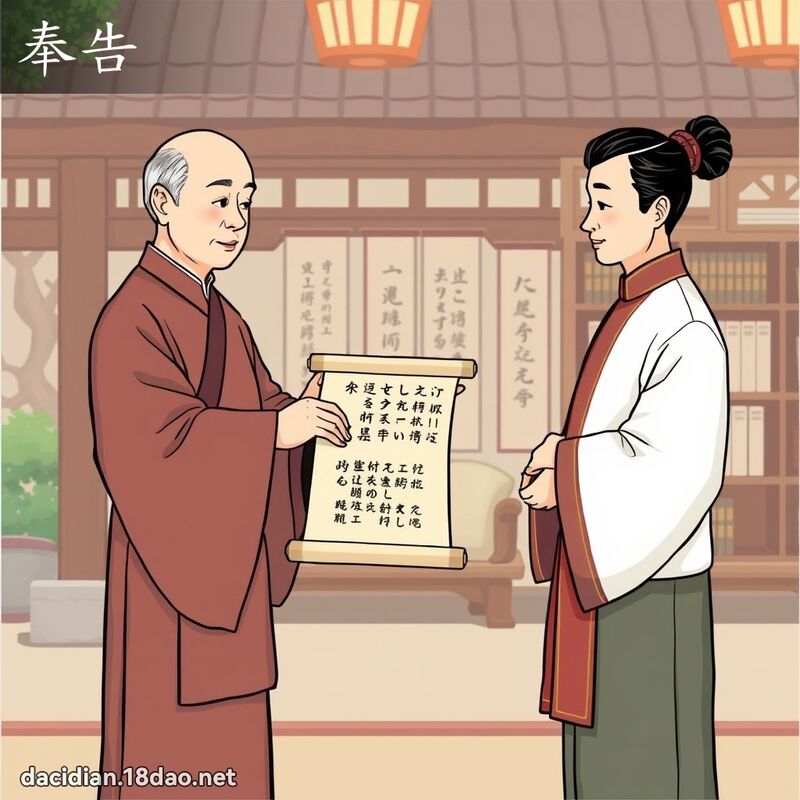 奉告 - 國語大辭典配圖