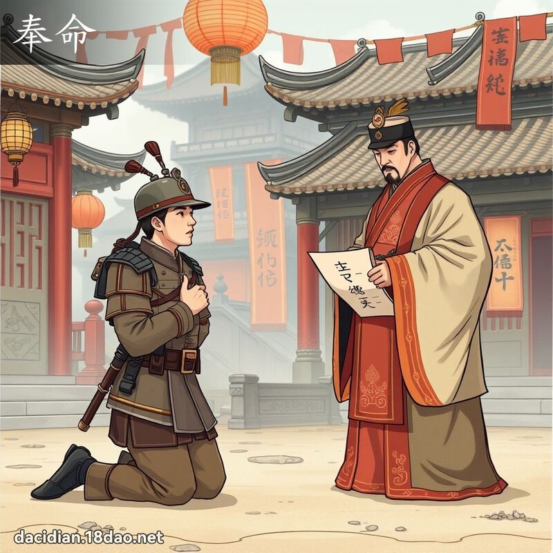 奉命 - 國語大辭典配圖