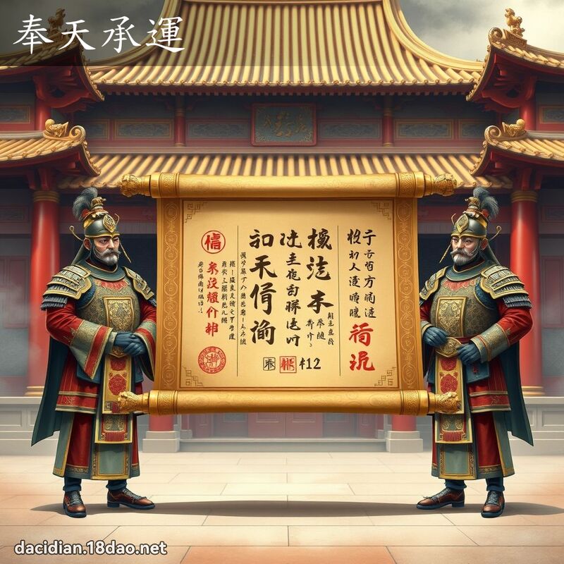 奉天承運 - 國語大辭典配圖