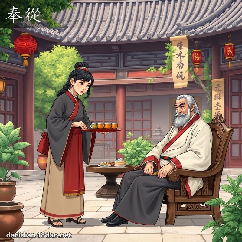 奉从 - 国语大辞典配图