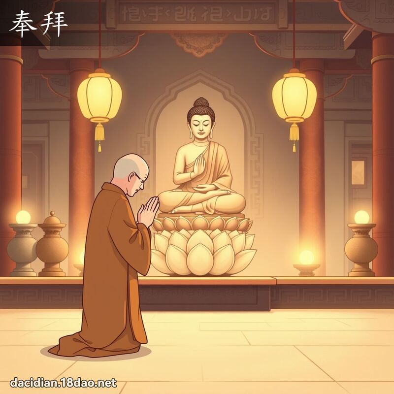 奉拜 - 國語大辭典配圖