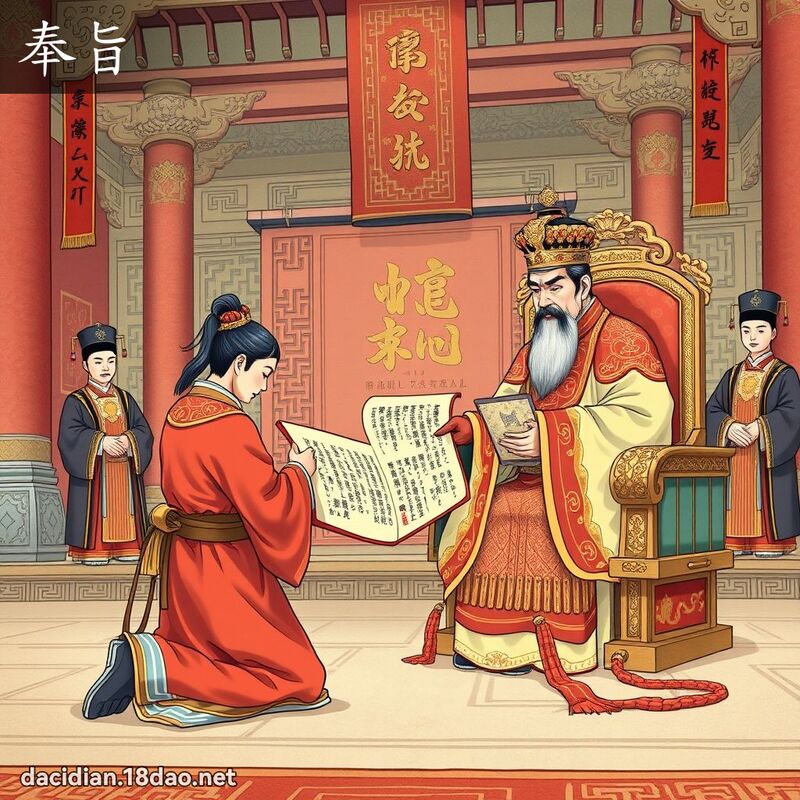 奉旨 - 國語大辭典配圖