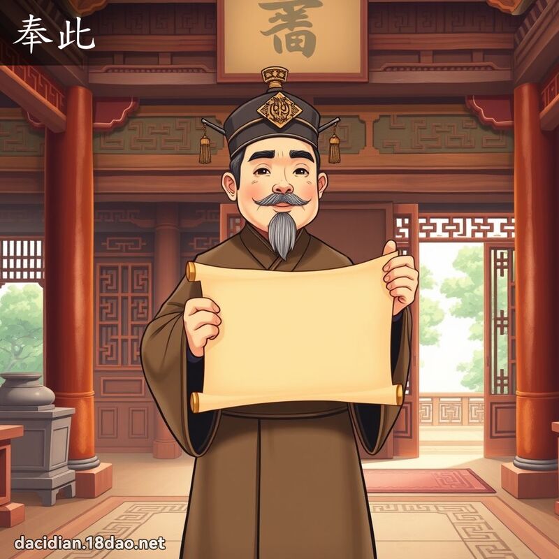 奉此 - 國語大辭典配圖