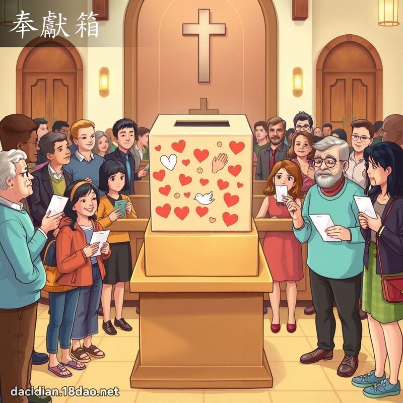 奉獻箱 - 國語大辭典配圖