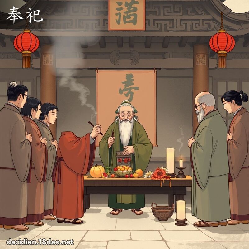 奉祀 - 国语大辞典配图