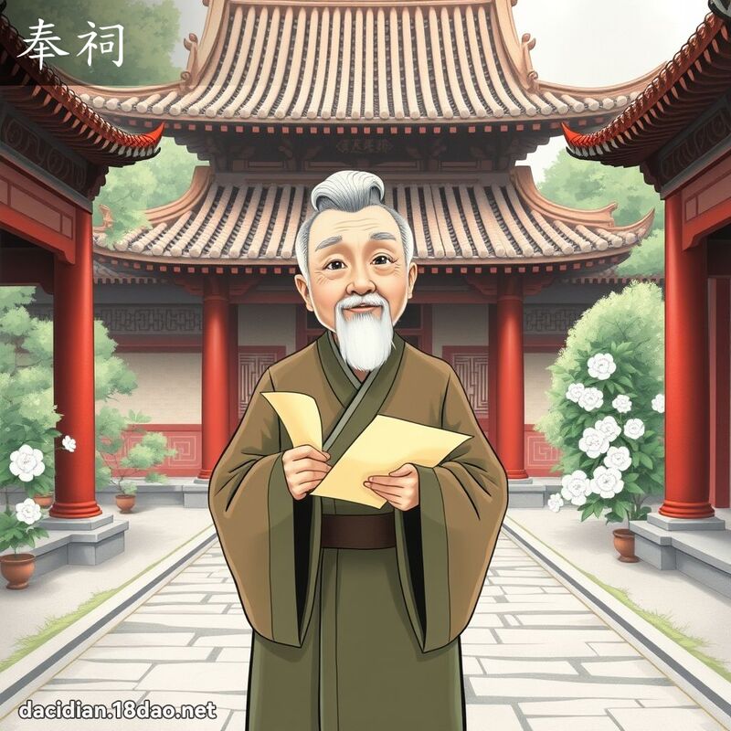奉祠 - 國語大辭典配圖