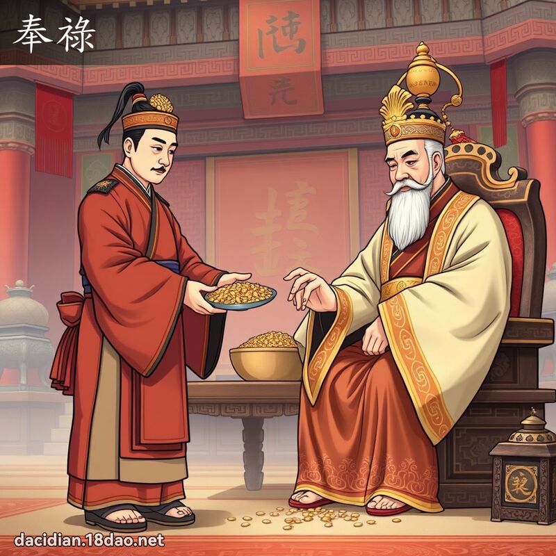 奉祿 - 國語大辭典配圖