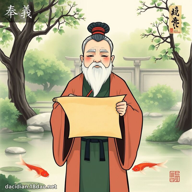 奉义 - 国语大辞典配图