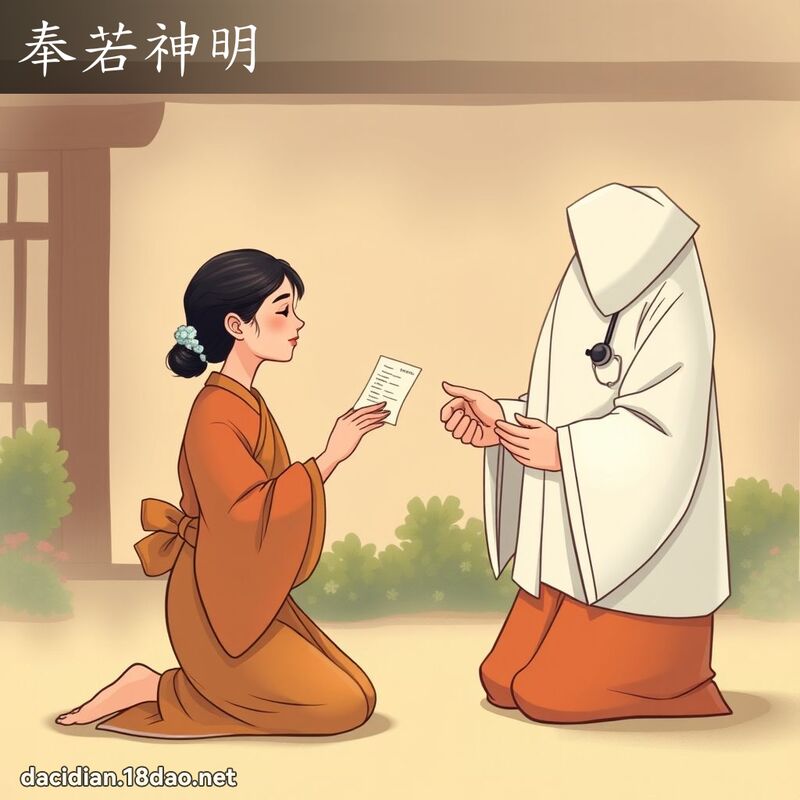 奉若神明 - 国语大辞典配图