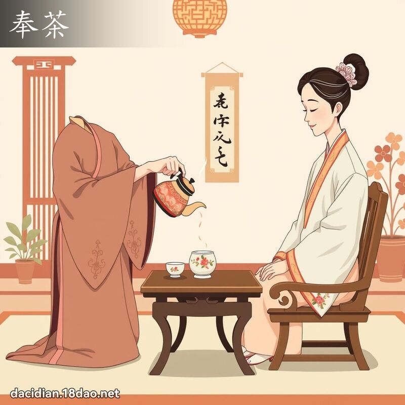 奉茶 - 國語大辭典配圖