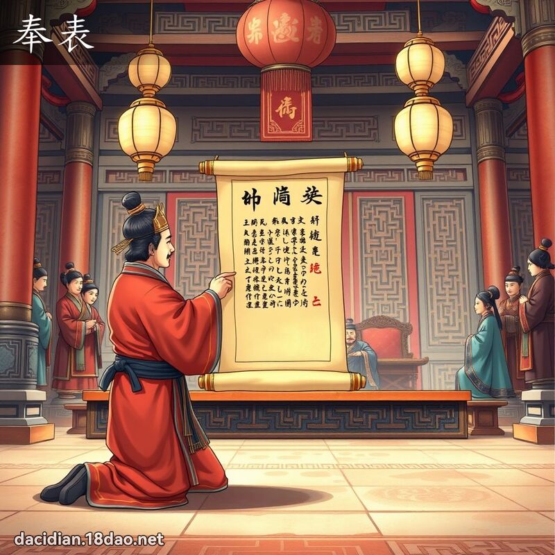 奉表 - 國語大辭典配圖