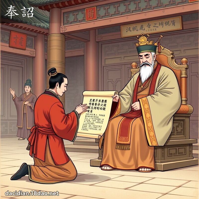 奉詔 - 國語大辭典配圖