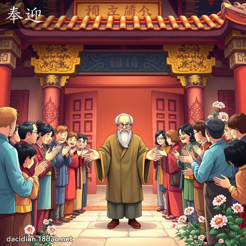 奉迎 - 國語大辭典配圖