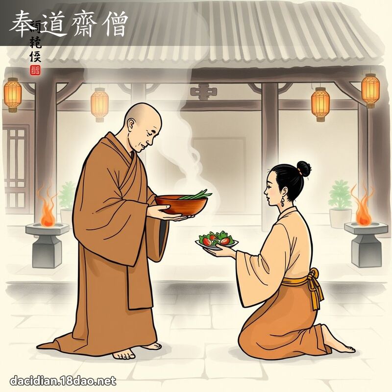 奉道齋僧 - 國語大辭典配圖