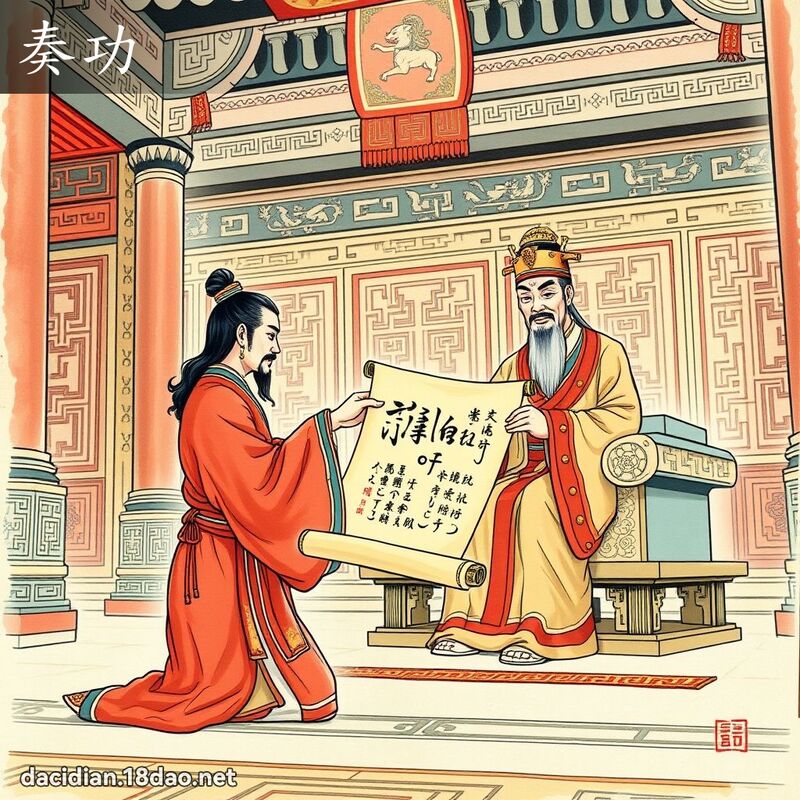 奏功 - 國語大辭典配圖