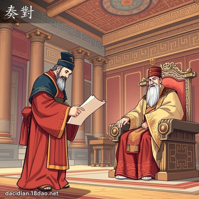 奏对 - 国语大辞典配图