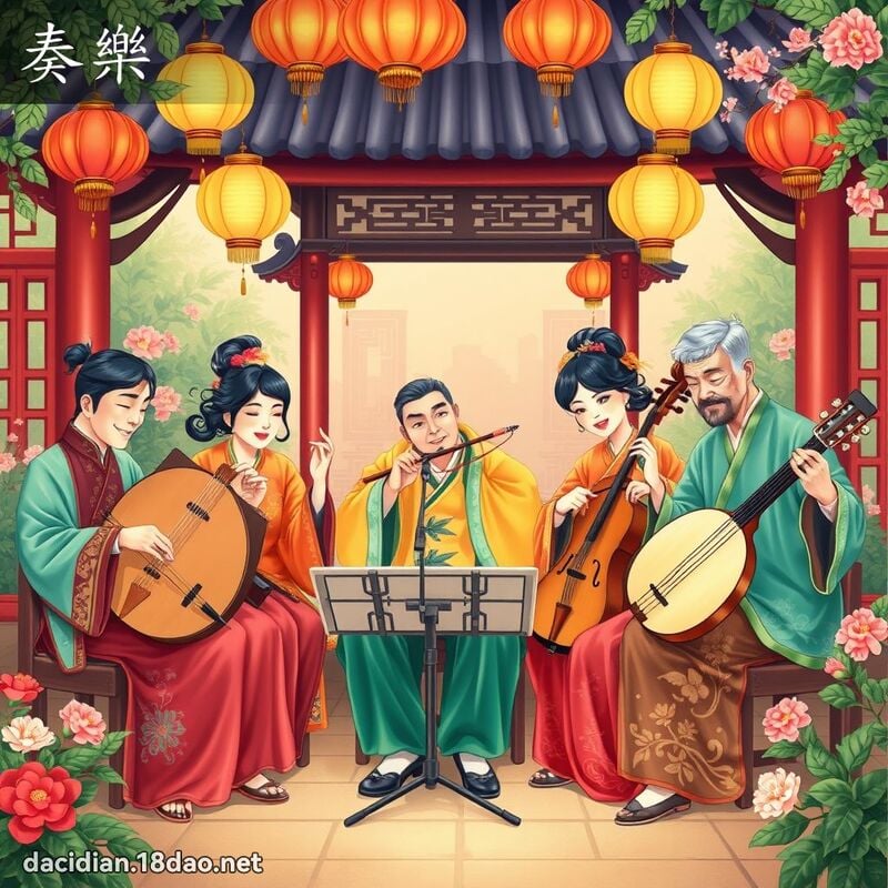 奏樂 - 國語大辭典配圖
