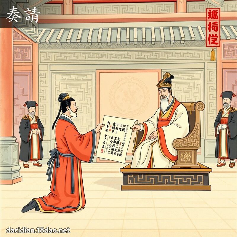 奏请 - 国语大辞典配图