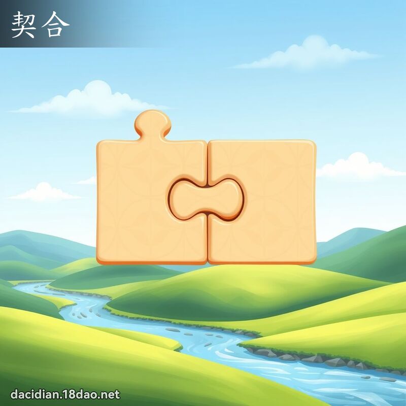 契合 - 国语大辞典配图