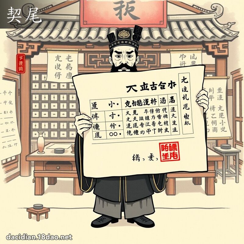 契尾 - 國語大辭典配圖