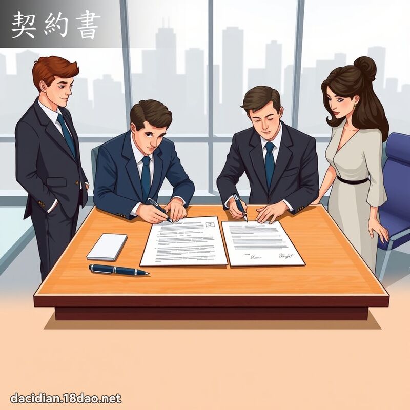 契約書 - 國語大辭典配圖