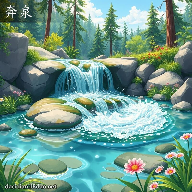 奔泉 - 国语大辞典配图