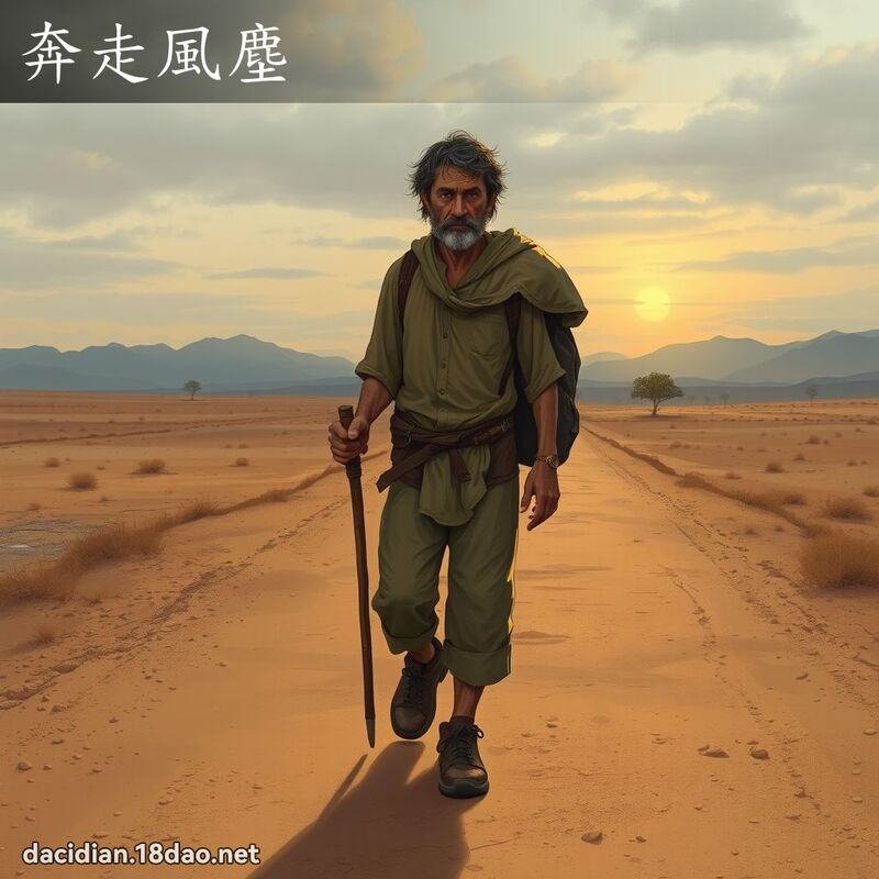 奔走风尘 - 国语大辞典配图