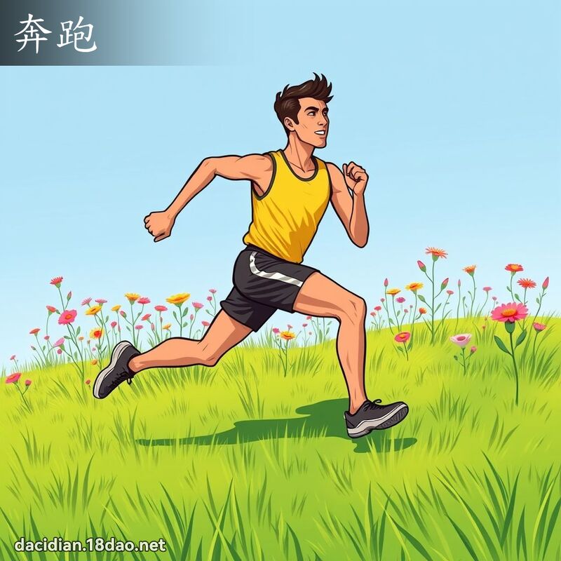 奔跑 - 國語大辭典配圖
