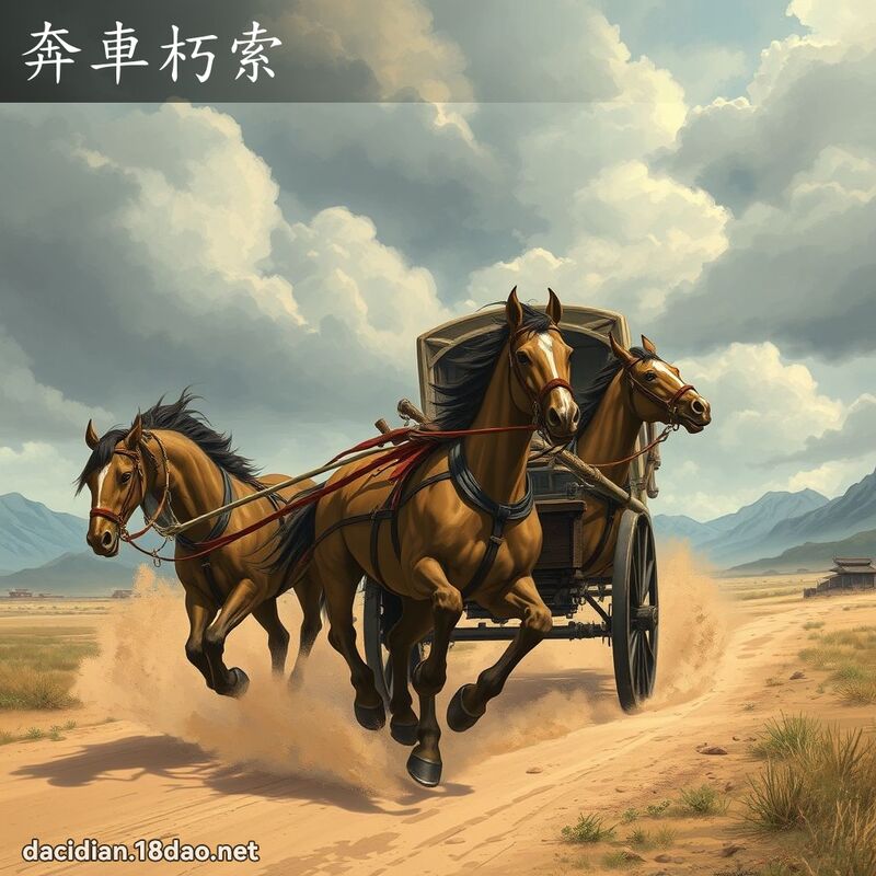 奔车朽索 - 国语大辞典配图