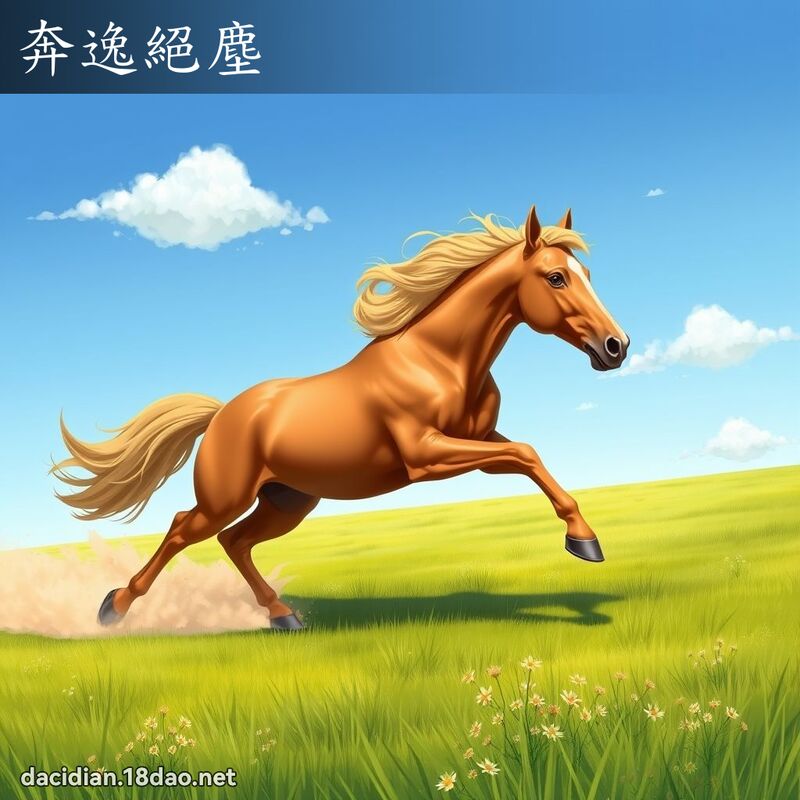 奔逸绝尘 - 国语大辞典配图