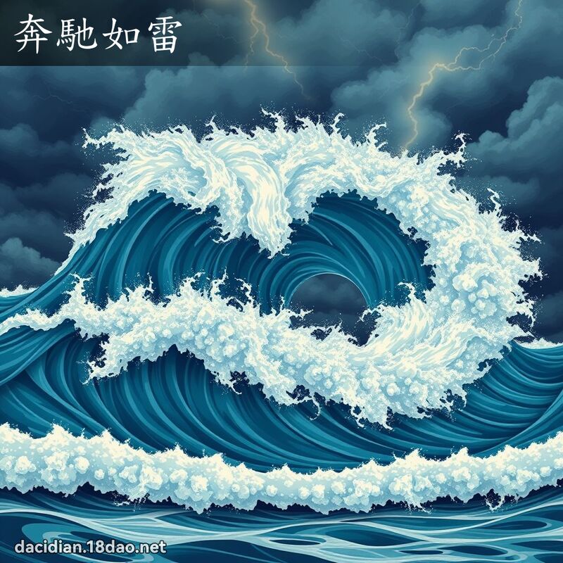 奔驰如雷 - 国语大辞典配图