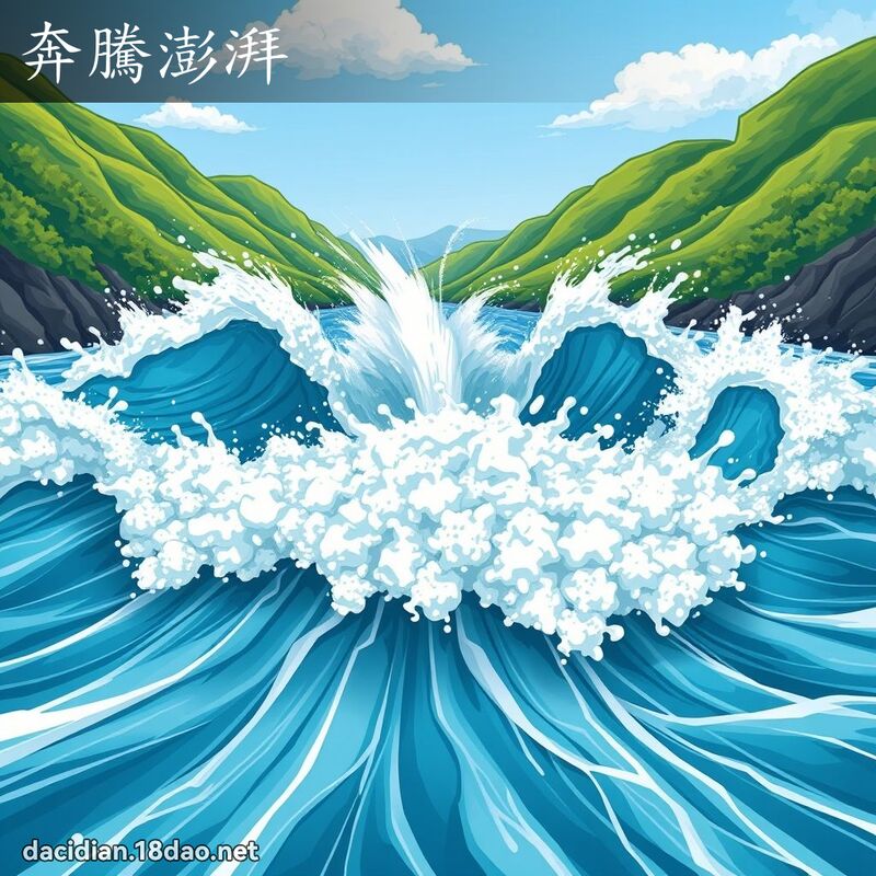 奔腾澎湃 - 国语大辞典配图