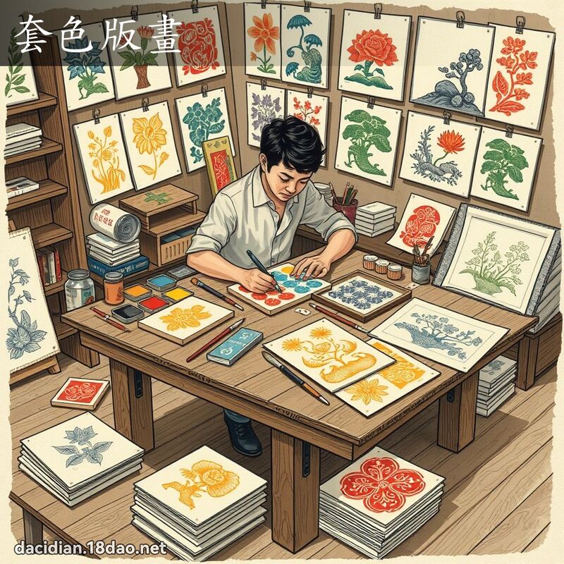 套色版画 - 国语大辞典配图