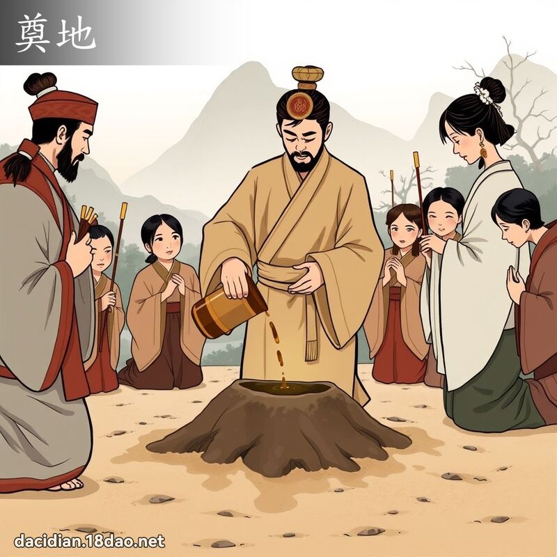 奠地 - 国语大辞典配图