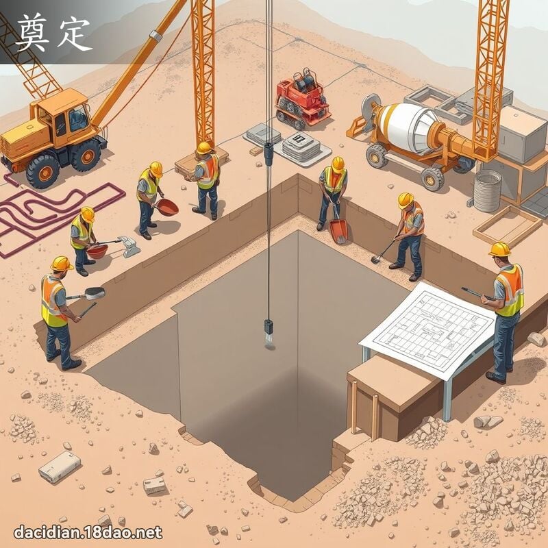 奠定 - 國語大辭典配圖