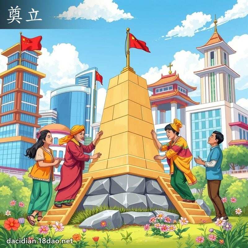 奠立 - 国语大辞典配图