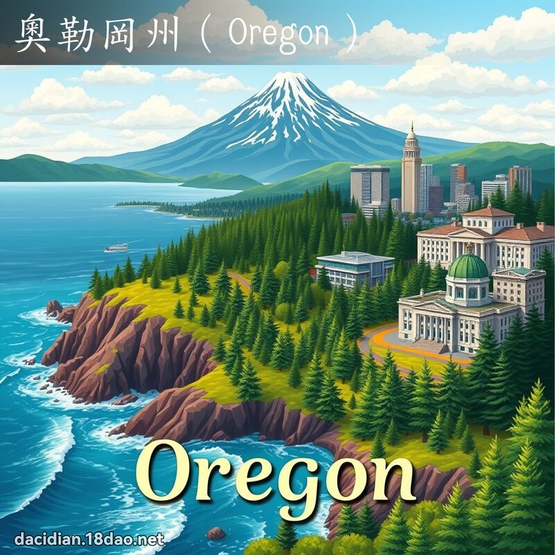 奥勒冈州（Oregon） - 国语大辞典配图