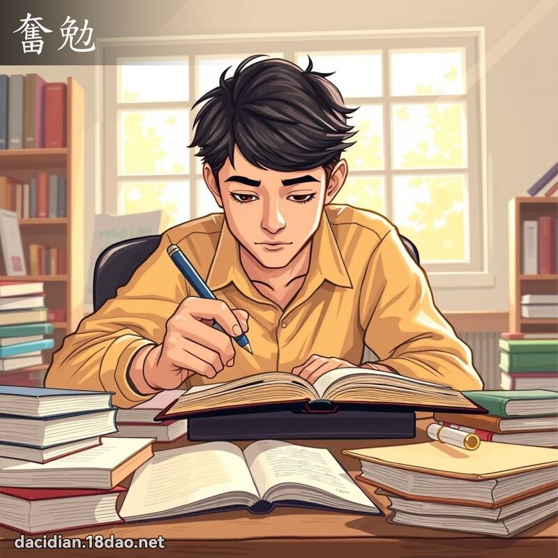 奋勉 - 国语大辞典配图