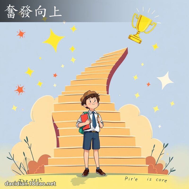 奋发向上 - 国语大辞典配图