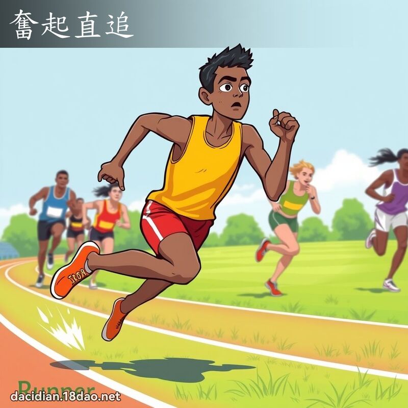奮起直追 - 國語大辭典配圖