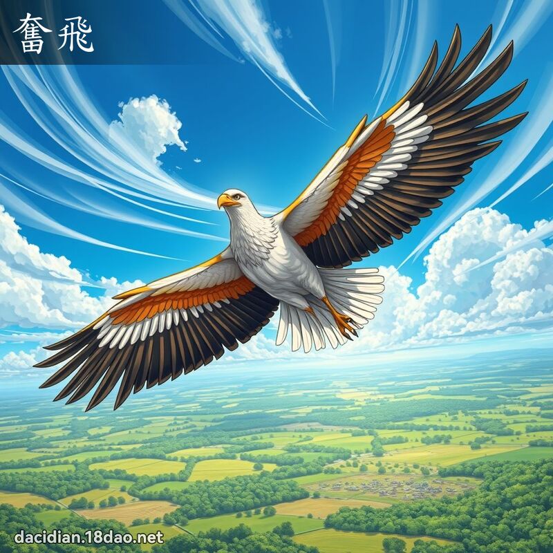 奮飛 - 國語大辭典配圖