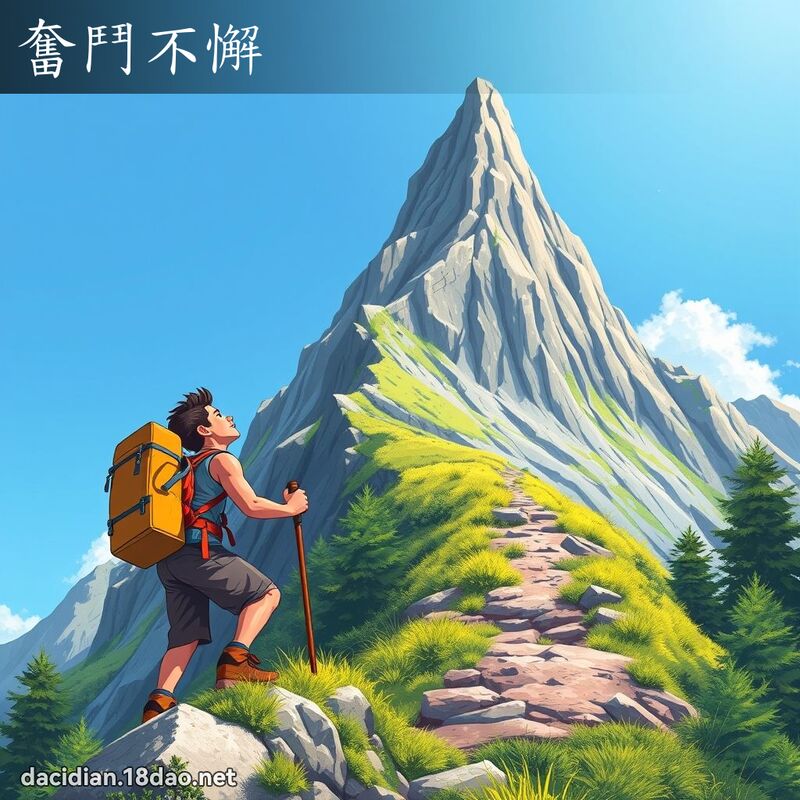 奮鬥不懈 - 國語大辭典配圖