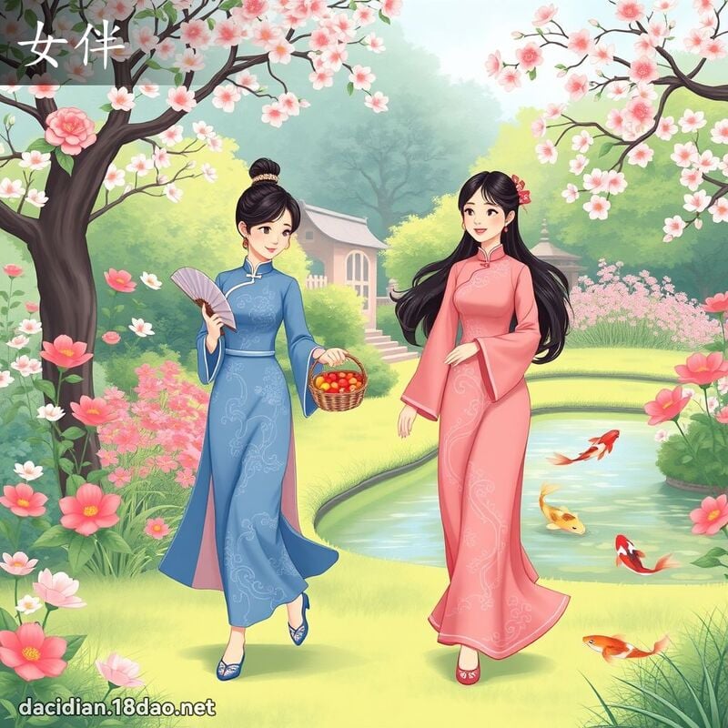 女伴 - 国语大辞典配图
