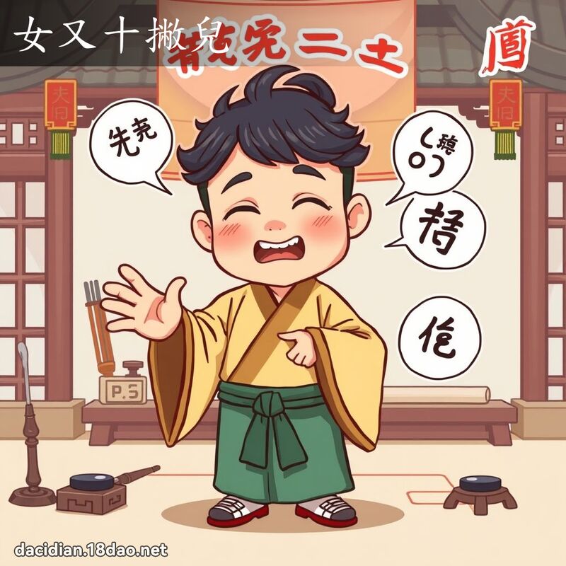 女又十撇儿 - 国语大辞典配图