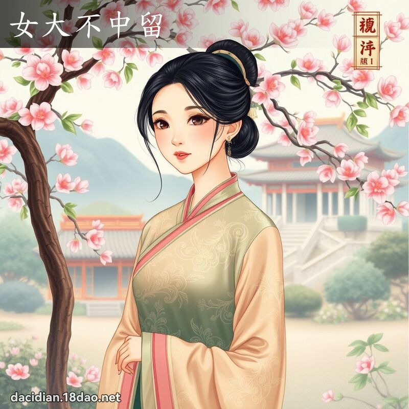 女大不中留 - 國語大辭典配圖