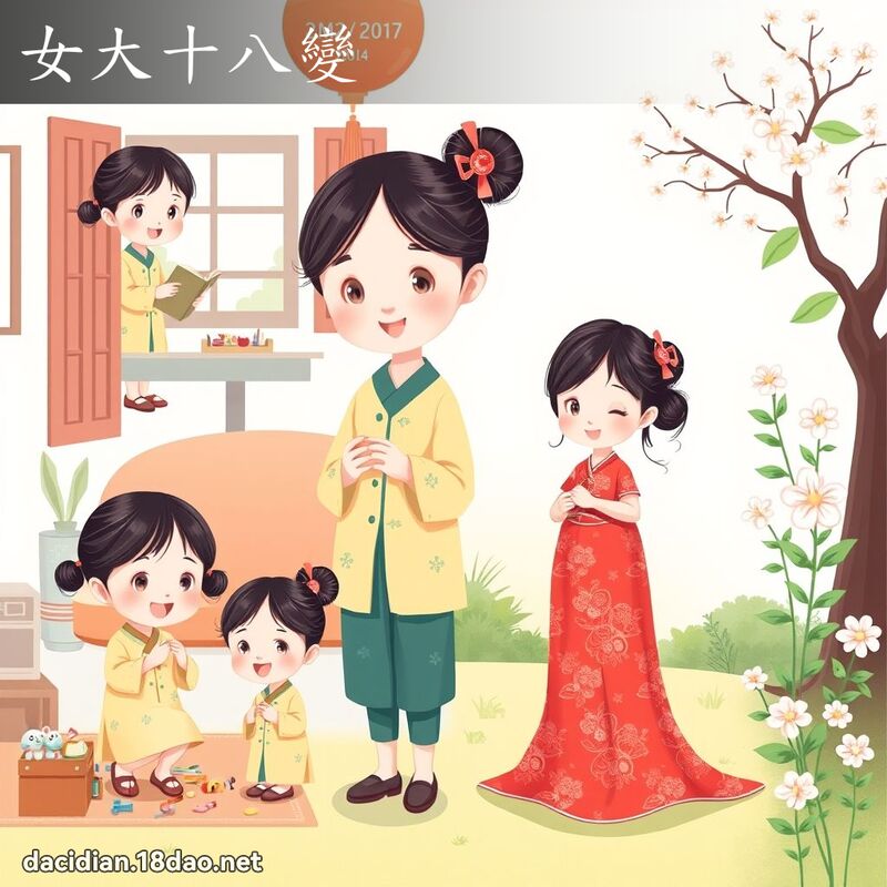 女大十八變 - 國語大辭典配圖