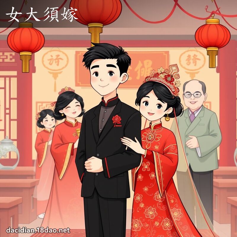女大須嫁 - 國語大辭典配圖